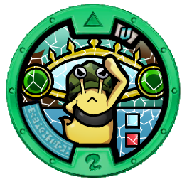 TheGoopyBloopy's tweet photo. Yokai medal art I did a while back. 

(@/PlushShooter did the medal itself for the goku snartle go follow them)

#YoKaiWatch https://t.co/VlWJNSo4Zb