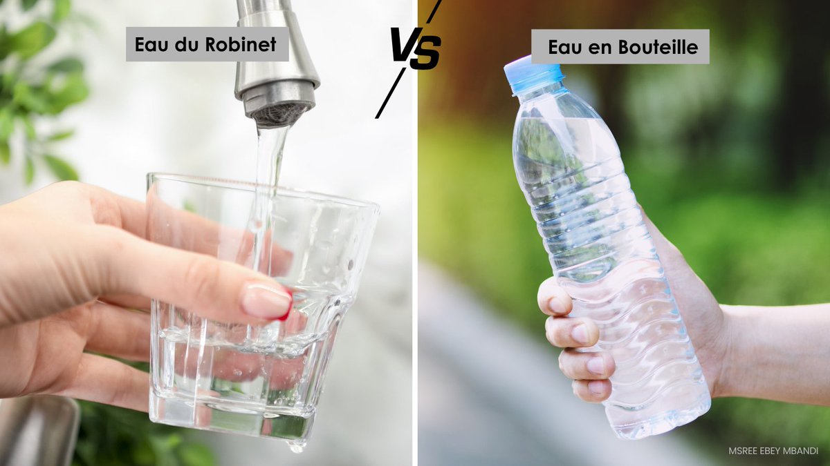 23Mbandi's tweet photo. Eau du robinet Vs eau en bouteille 
Seulement 0,91 gCO₂e pour le robinet. Selon une étude italienne, boire 1,5 L d'eau du robinet plutôt qu'en bouteille évite 259 gCO₂eq. L'empreinte carbone de la bouteille est 285 fois plus élevée ! 
 #NetZero #Climat https://t.co/grcxKGb3c9