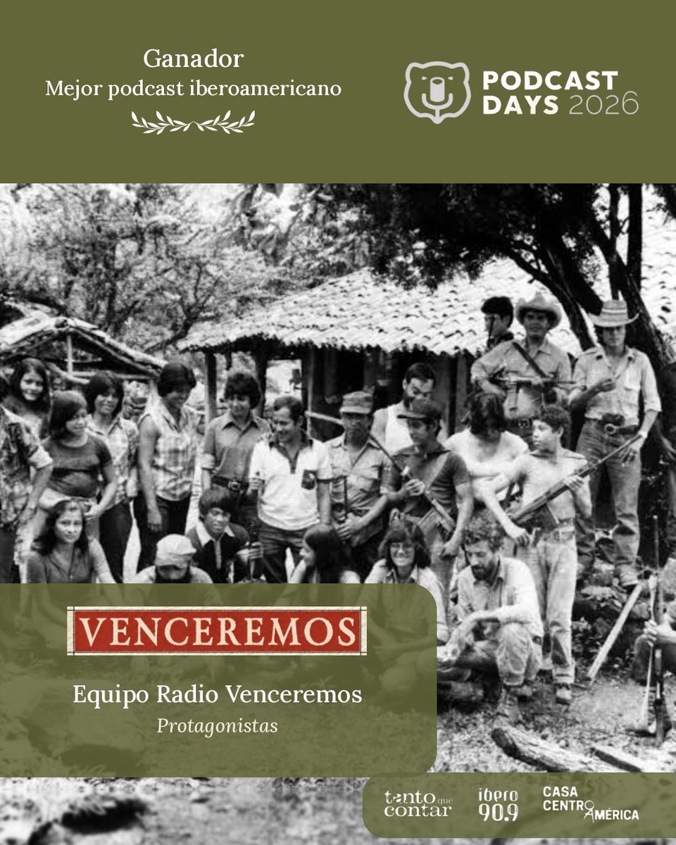 tantocontarmx's tweet photo. "Venceremos" es el primer pódcast de nuestra casa productora y ayer nos llevamos el premio a mejor pódcast iberoamericano en @PodcastDays_ 🥳
Esto nos emociona, pero más nos conmueve pq es un reconocimiento al gran equipo de producción y a la historia de nuestros protagonistas 📻 https://t.co/5OAf9RJv6e