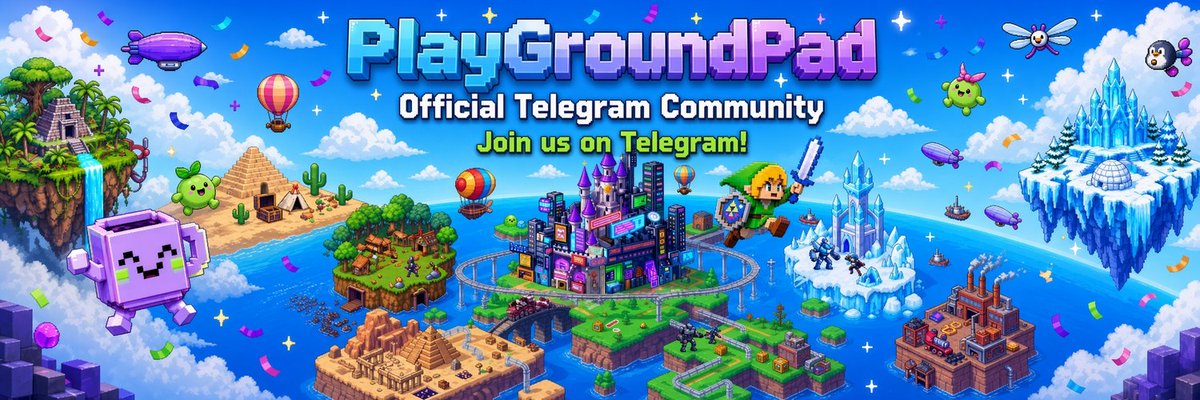 PlaygroundPadHQ's tweet photo. Our Official Telegram Community is now open to the public! 🎉

You all asked for it and we listened, this community will serve as our social space for fellow supporters on Telegram! 

There will be other social platforms included soon, we are sorting through the best options and will update everyone accordingly. 

We are prepping many integrations, updates and collaborations, rest assured we are steadily working! 

Join the Official TG community: 

https://t.co/cw8hkANu1P

Create, Launch & Play 🎮 
👉 https://t.co/HJ7lcWQlY6