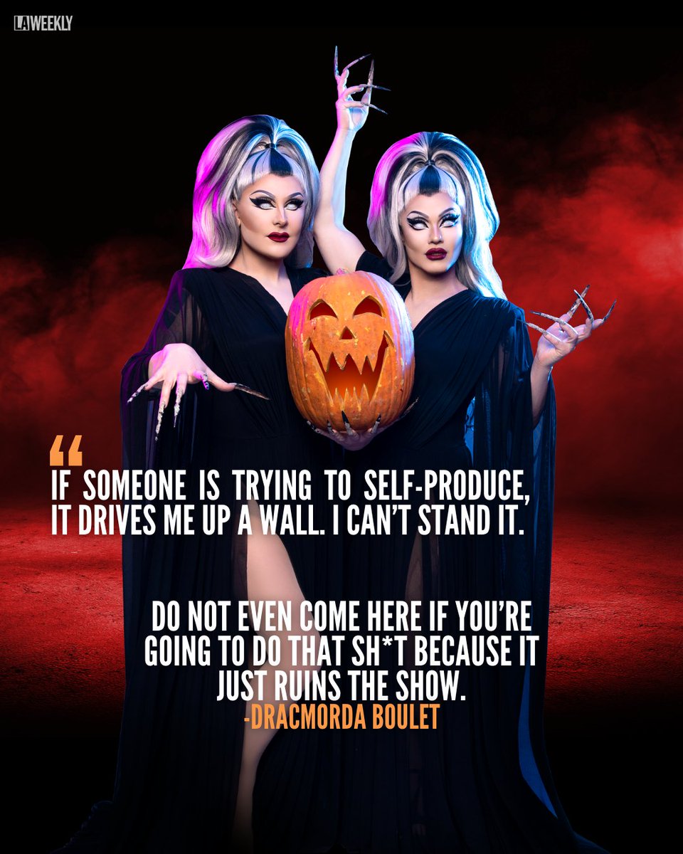 LAWeekly's tweet photo. Ten years of filth, horror and glamour, and the Boulet Brothers are still raising hell. Before “The Boulet Brothers’ Dragula” became a global phenomenon, Dracmorda and Swanthula Boulet built their following in Los Angeles’ underground queer nightlife scene, launching a horror-infused drag pageant at the now-defunct Faultline leather bar in Silver Lake.

Now, with Season 7 premiering Oct. 27 on Shudder and AMC+, the Emmy-nominated horror hosts are celebrating a decade of exterminations and gloriously twisted television. The new season channels the grainy VHS aesthetic of ’80s horror, with campground massacres, Troma-inspired challenges and a soundtrack featuring Sisters of Mercy, Siouxsie and the Banshees and Ministry.

And their legendary LA Halloween Ball returns for its 26th year, still built on that same DIY spirit that once turned egg beaters and fans into animatronics overnight. With Poppy headlining, it’ll be killer — all proving the Boulet Brothers have no plans to rest in peace.