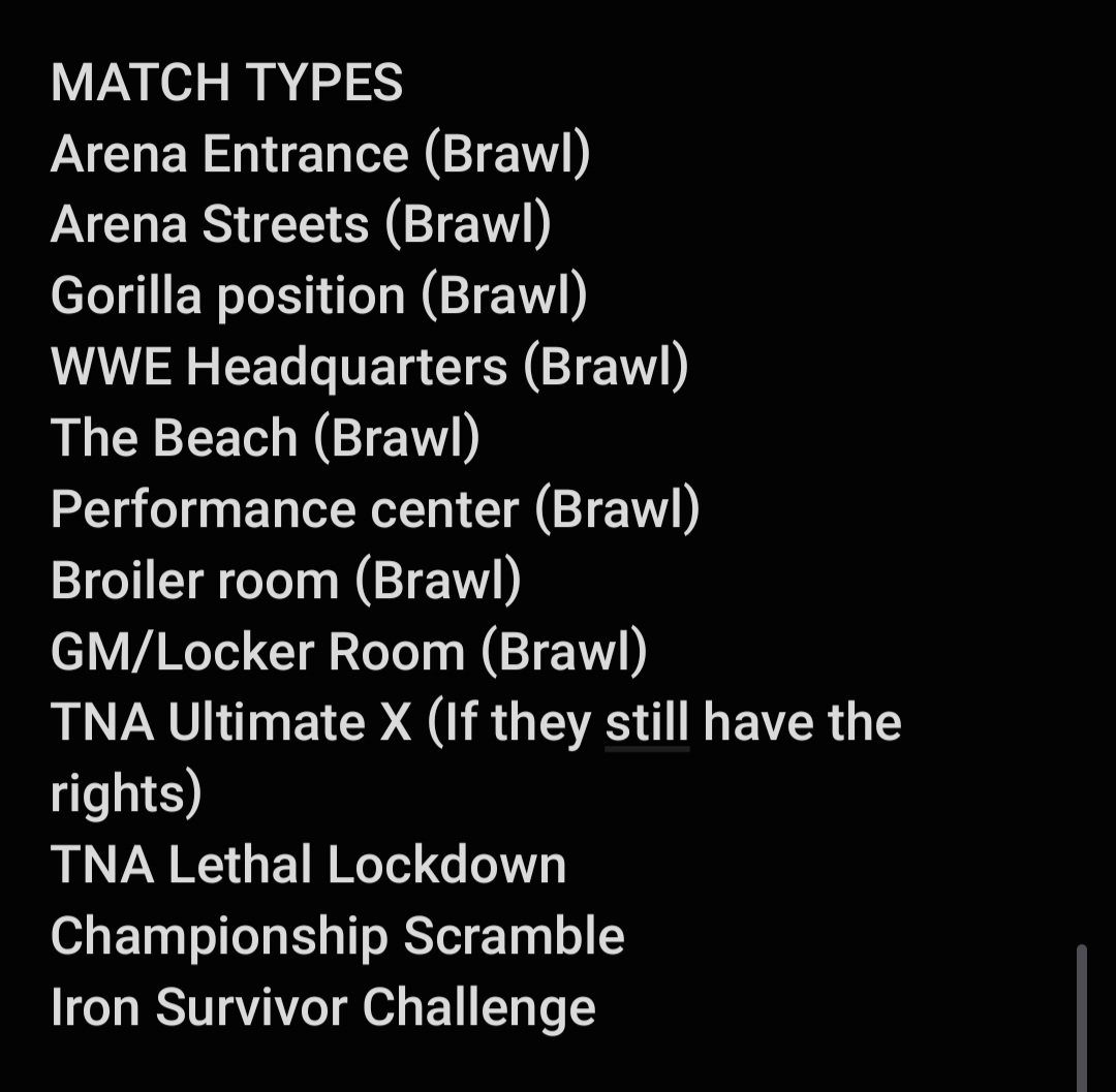 Azorthious's tweet photo. Here's some more thing I would love to see added or improved in future WWE games with the creation suite &amp; presentation. Again this is just feedback and ideas that I belive would help make a better game. @WWEgames #WWE2K27 #WWE2K26 https://t.co/afRJ3DrLrh