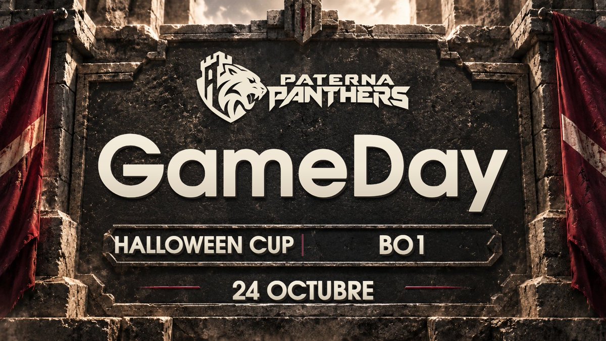 PaternaPanthers's tweet photo. Día de partido. 🎃

Hoy jugamos la Q1 de la Halloween Cup.

Siguelo todo en https://t.co/gu0NIh1d1c

#PaternaPanthers #VALORANT https://t.co/eHvZGgiB6G