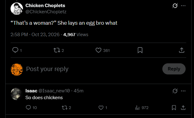HuneeBruh's tweet photo. uncontested genius in the replies https://t.co/J0xzj4M42l