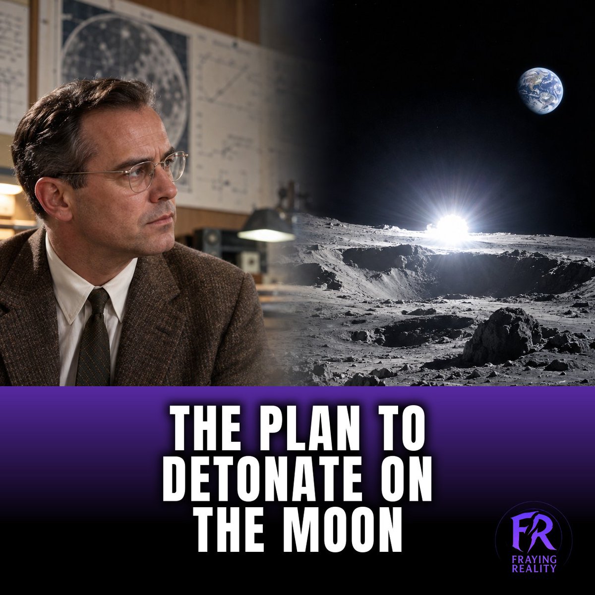 alien_crypto's tweet photo. 🌕💥 The United States studied a plan to set off a nuclear device on the Moon.

During the Cold War, the U.S. Air Force commissioned research into the consequences of a lunar nuclear explosion. The effort became known as Project A119. A declassified report, A Study of Lunar Research Flights, examined questions surrounding such a mission.

Podcast host Danny Jones brings up the project during a conversation with filmmaker Darcy Weir about military ambitions in space. Their discussion focuses on an unsettling idea: a flash visible from Earth could turn the Moon into a stage for a demonstration of national power.

The proposal emerged after the Soviet Union launched Sputnik in 1957, when achievements in space carried enormous political weight. Jones discusses the possibility of using the spectacle to boost American morale and show that the United States could reach beyond Earth.

Project A119 remained a study, and the proposed explosion was never carried out. Its existence still shows how far Cold War planners were willing to look when considering a display of technological strength.

The target would have been a world visible to people across our own planet.

What would a nuclear flash on the Moon have communicated to everyone watching from Earth?

#frayingreality #ProjectA119 #ColdWar #SpaceHistory