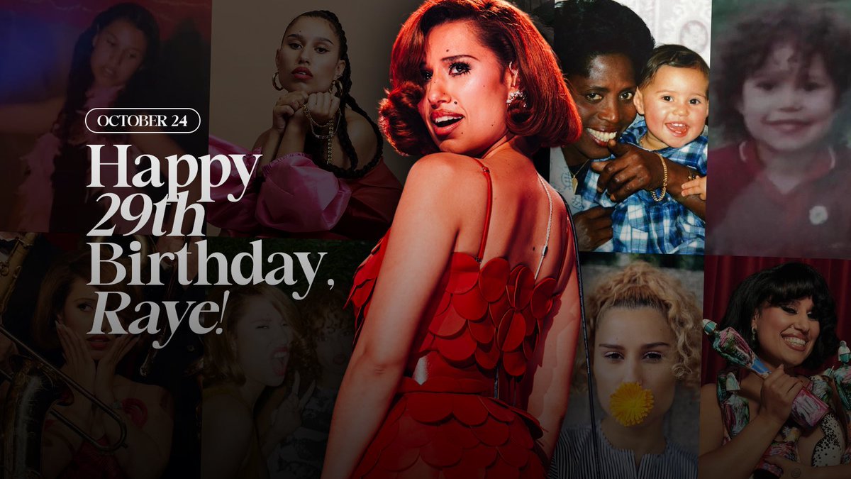 RayeUpdate's tweet photo. Happy birthday to the incredible singer, songwriter and producer, @raye! 🎂💌

Your music continues to inspire us every day, and we couldn’t be prouder of how far you’ve come and everything you’ve overcome. We’re so grateful to witness your journey and can’t wait to see what the future holds for you. 🥹✨