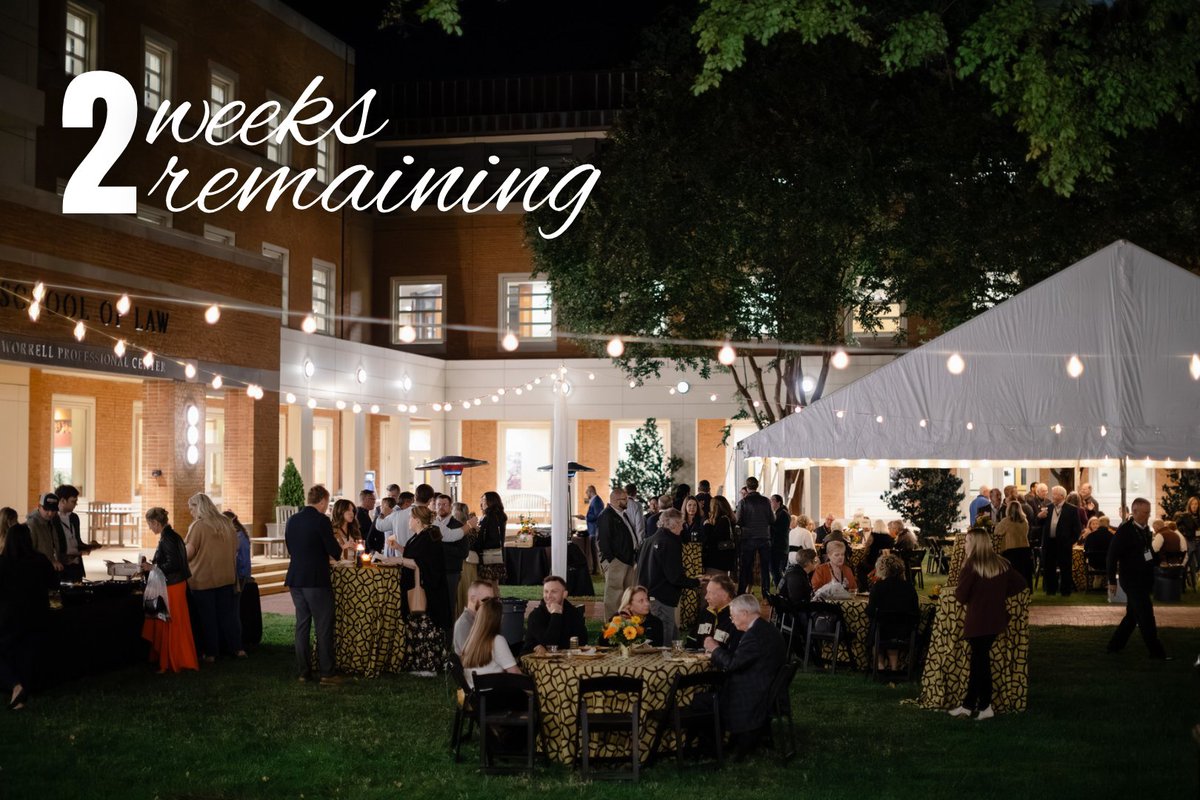 WFULawSchool's tweet photo. 2️⃣ weeks remaining until Law Alumni &amp; Homecoming Weekend 2026! Register to participate before the deadline on October 28 at 11:59 p.m. ET. https://t.co/S26BrG66aS
@WFUAlumni https://t.co/wzbKN4siVI