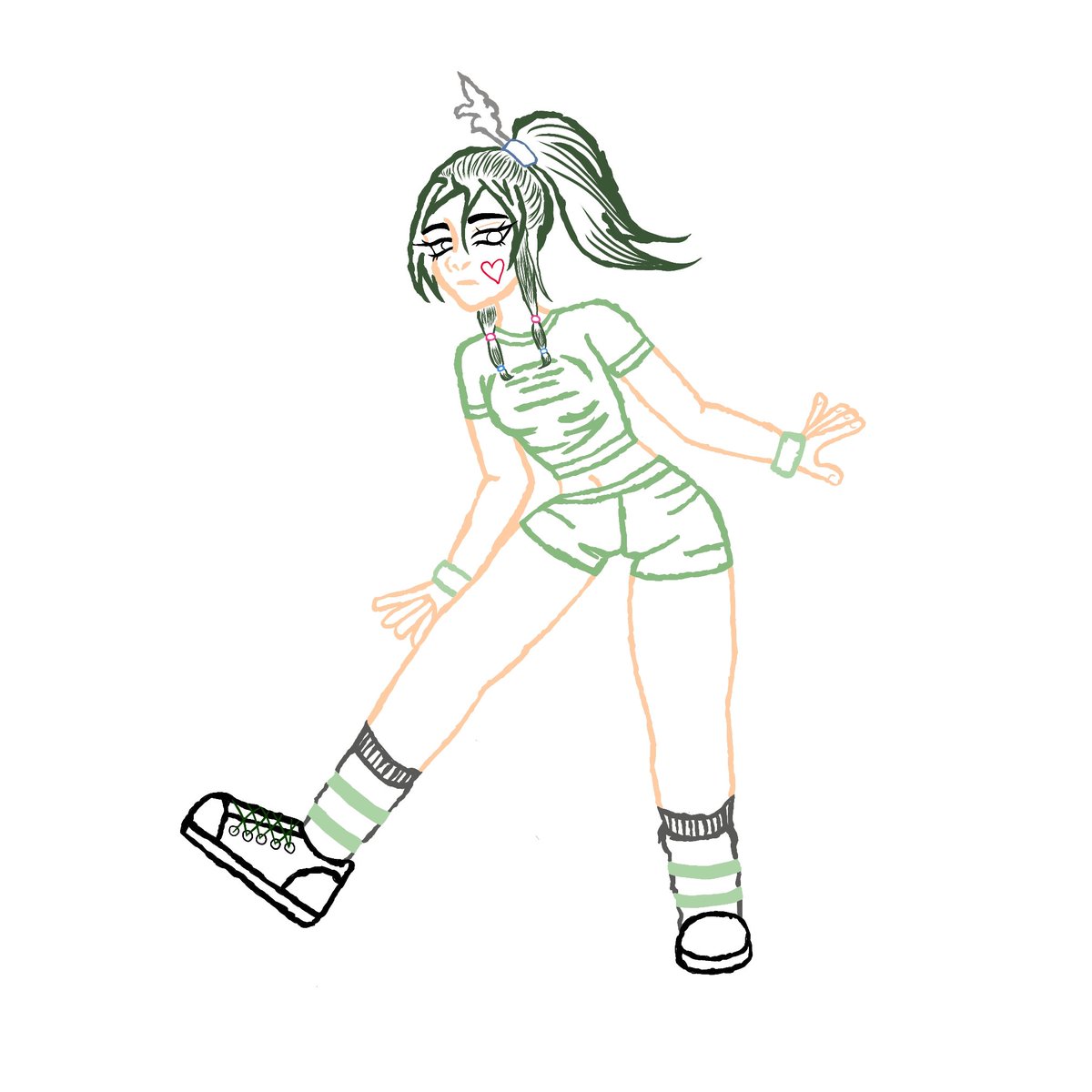 cutierings's tweet photo. The Apothecary Diaries ep this morning was lovely AHHH I GOT TO SEE MY WIFE AH DUO ANYWAAAAYYYY

SPORTY MAO MAO WIP 

She's gonna be so cutesy 💛🍃 https://t.co/CWCcMT4oN7