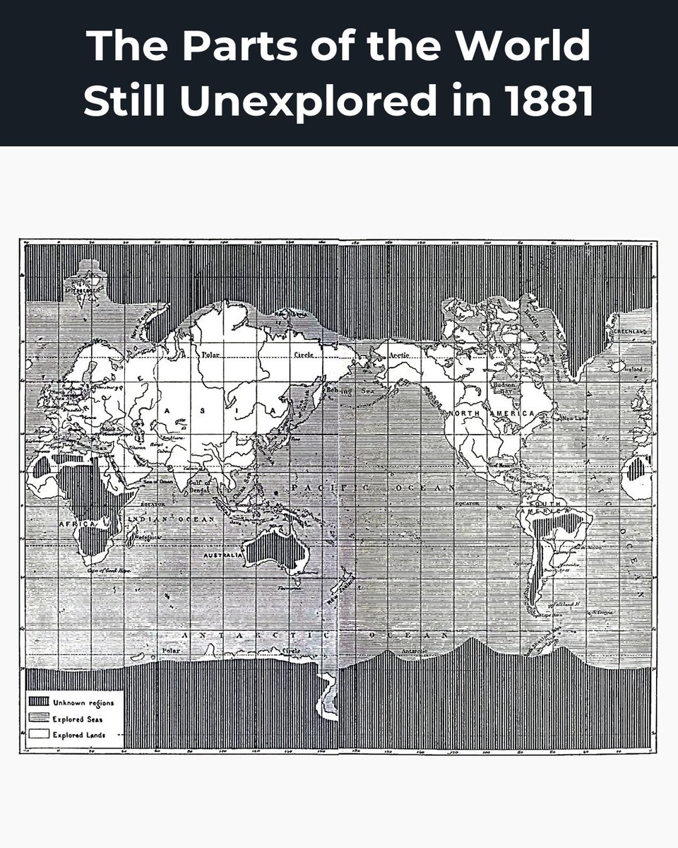 amazingmap's tweet photo. In 1881, most of the interior of Africa was still unexplored by Europeans. https://t.co/auU849ItiO