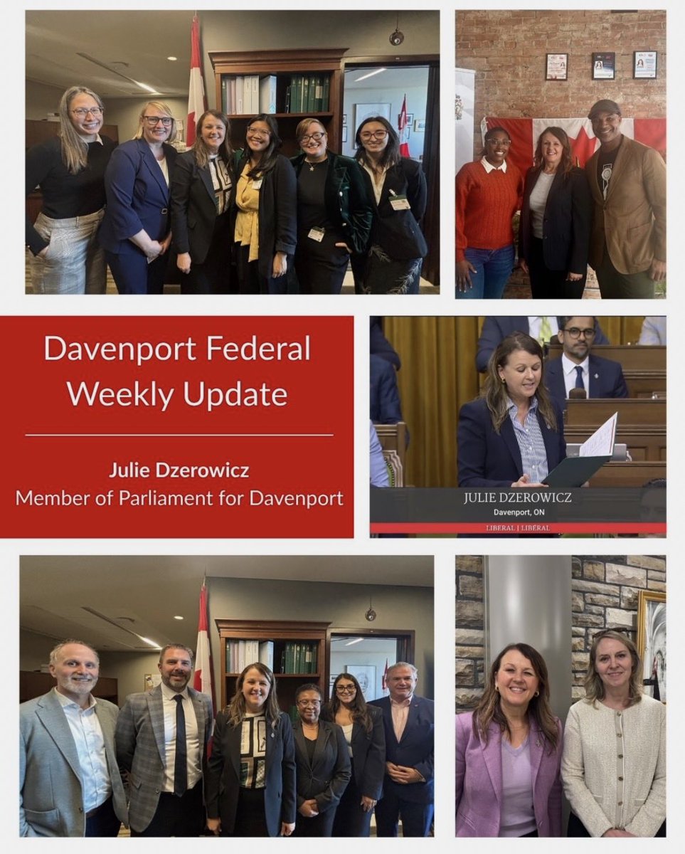 JulieDzerowicz's tweet photo. #DavenportTO - this week's federal weekly update is titled "Investing In Ontario, Updates on CDCP and Skilled Trades Fund.”
I cover the latest on the business investments in Ontario and Canada, additions to skilled trades programs and CDCP Updates.
Link in Bio!
#CanadaStrong https://t.co/CEEBapgCXS
