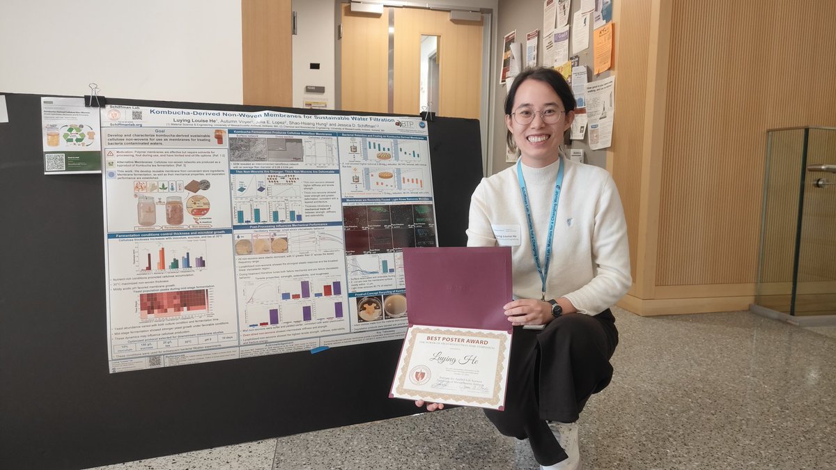 LouiseLuyingHe's tweet photo. Honored to receive the Best Poster Award at The Power of High Resolution NMR Symposium at UMass Amherst! Thanks to Prof. Jeanne Hardy and BTP for organizing, and especially to my Prof. Jessica Schiffman. Grateful for all the inspiring talks. #NMR #UMassAmherst https://t.co/JD5Hv5kxXe