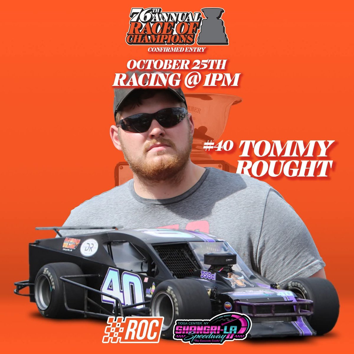 RoCModSeries's tweet photo. ROUNDING OUT THE FIRST TEN LONG TIME MODIFIED DRIVER TOMMY ROUGHT!!

Tommy Rought has become a veteran on the Race of Champions Modified Series and looks to have another good finish at Shangri-La II!! https://t.co/QpSBGtXM7C