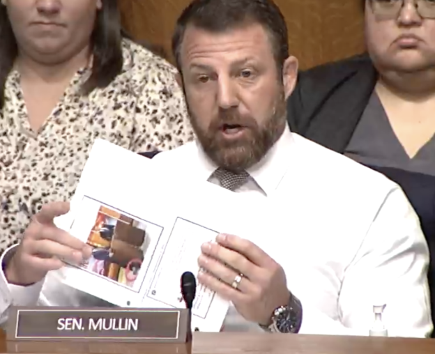funder's tweet photo. Markwayne Mullin says ICE can show up at your polling place. A law from 1865 says no. Congress saw this coming before it saw the telephone.
 https://t.co/SIWbexQBGR https://t.co/WEce52Qu99