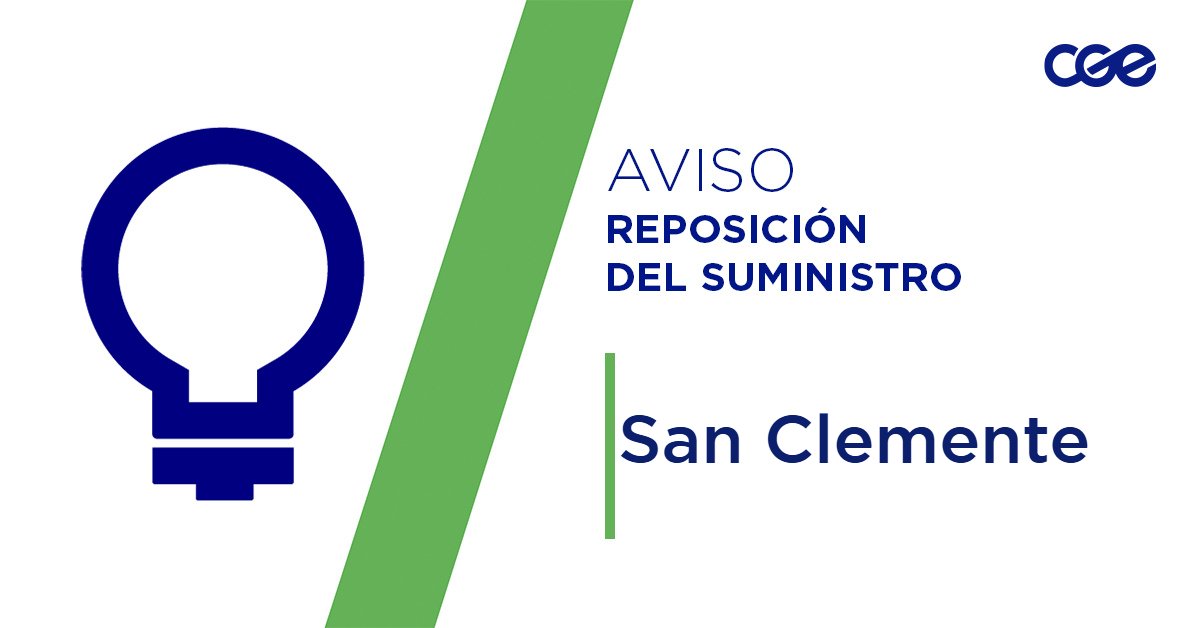 CGE_Clientes's tweet photo. Informamos a nuestros clientes de los sectores Pasaje 2, Miguel Ramos Basoalto, Enrique Sazo Astudillo, Delfina Marín Olmedo y Andrés Bello López; en la comuna de #SanClemente, la normalización del servicio. Verifica tus automáticos, si continúas sin energía, comunícate con tu número de cliente a nuestros distintos canales de atención 📲 y te ayudaremos a solucionar el problema.