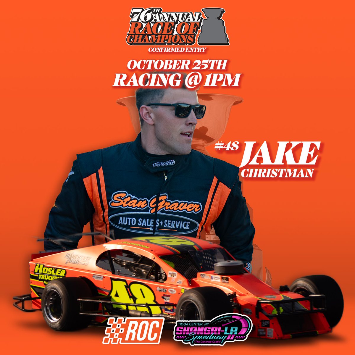 RoCModSeries's tweet photo. HOPING FOR ANOTHER STRONG FINISH TO THE YEAR, CHRISTMAN IS ENTERED!!

Jake Christman finished off a strong rookie campaign last year in the ROC Modified Series and looks to back it up sitting fourth in points! Can Christman add a win the Greatest Tradition in Modified Racing? https://t.co/7tChOyK5yo