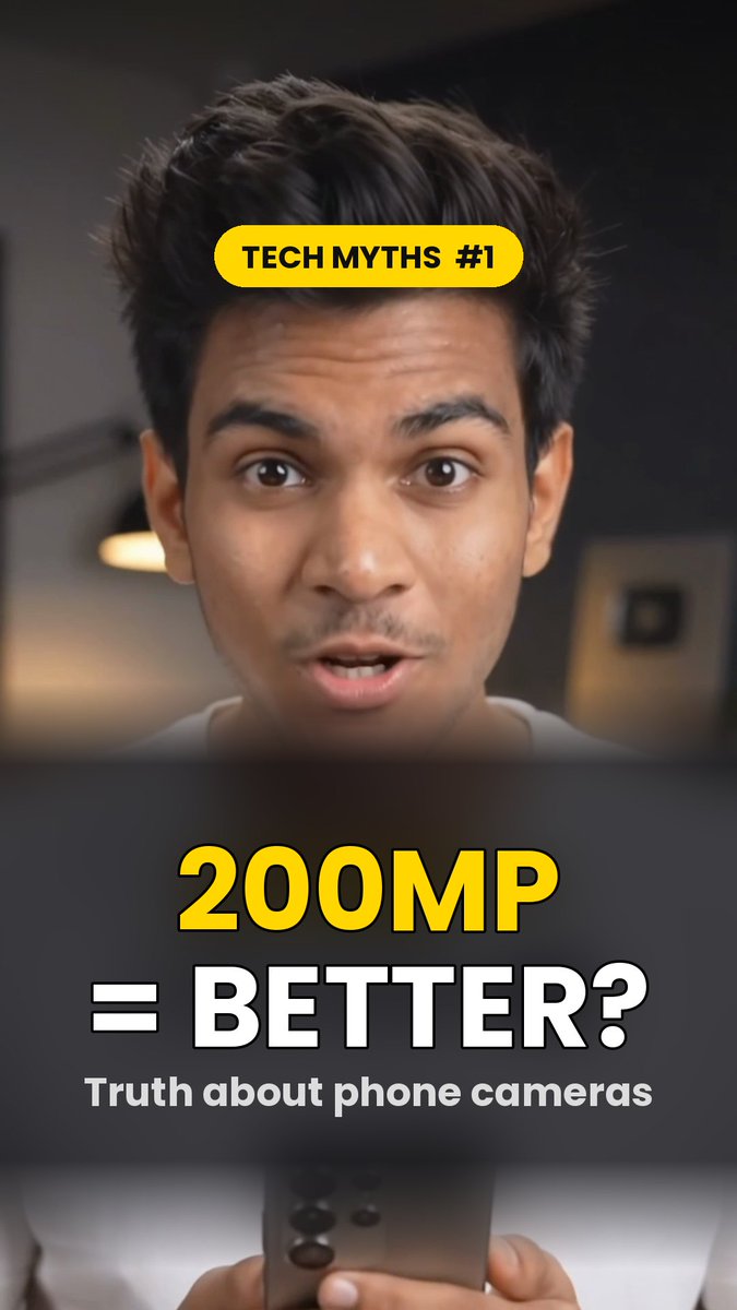 Ayush3871956696's tweet photo. 200MP doesn't mean a better camera. 📸 Sensor size, lens, aperture and processing matter far more. Before you buy, check real photo samples, not the spec sheet.
#smartphonecamera #phonephotography #techreels #200mp #cameratips https://t.co/UJP1CtgeuK