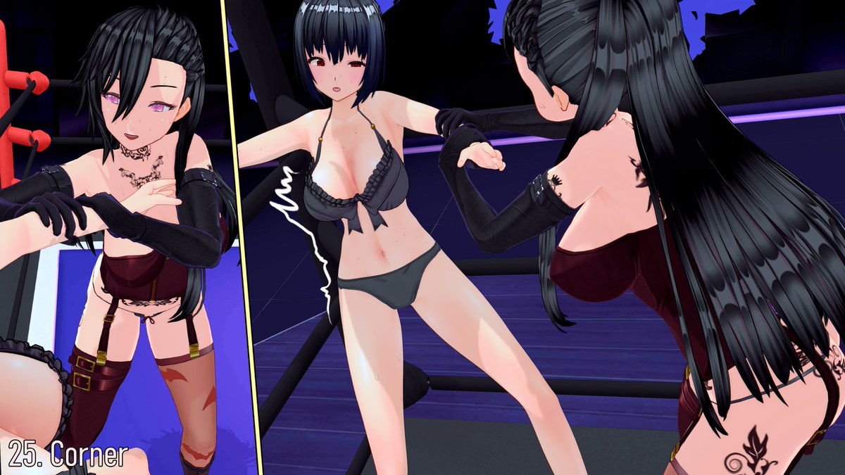 _dot02's tweet photo. #COM3D2 
#カスタムオーダーメイド3D2 
#Fightober 
#FIGHTOBER2026 

Day 25 - Corner
Kokoro agreeing to this match clearly didn't have an idea who' she's going against...
Beelzebub from @C_Advwantsaname https://t.co/e34tU2gP5I