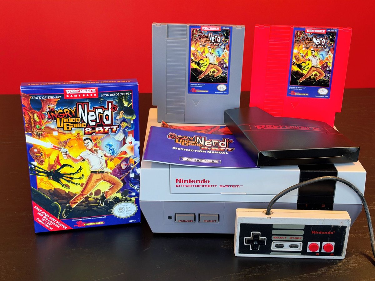 AtoJ_Info's tweet photo. Retroware recently announced that you can pick up The Angry Video Game Nerd 8-Bit NES Edition carts, as well as physical editions of Prison City, right now over on their online store!
Link: https://t.co/DYCg1Tk3fI
#AVGN #PrisonCity https://t.co/xJisth2rf0