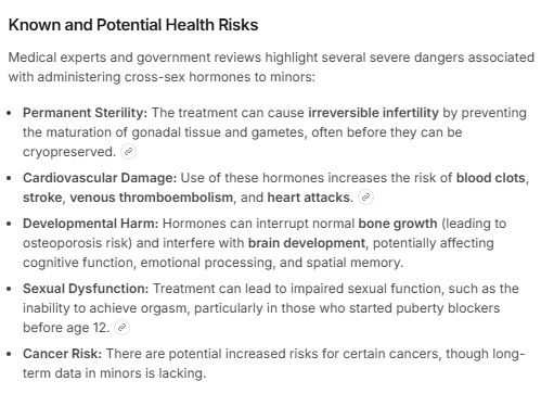 GrumpyOW's tweet photo. @burnthelilacs Not only do 12 year old kids not "need" cross-sex hormones, it is fucking dangerous. https://t.co/TMgVEu2ZwM