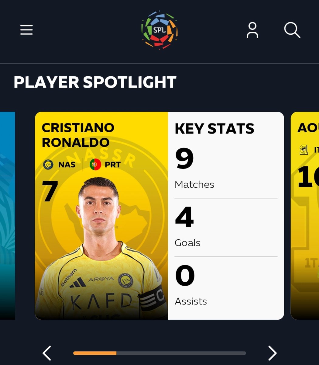 Crackbol10's tweet photo. La Liga Árabe le quita el gol a Cristiano Ronaldo y lo deja en su sitio web oficial  con 4 goles en esta temporada ❌️⚽️🤣

Coinciden con las estadísticas que entrega @OptaAnalyst en su cuenta oficial ✅️

Se hizo justicia 🙏🏼🤣 https://t.co/jRpEgsihMp