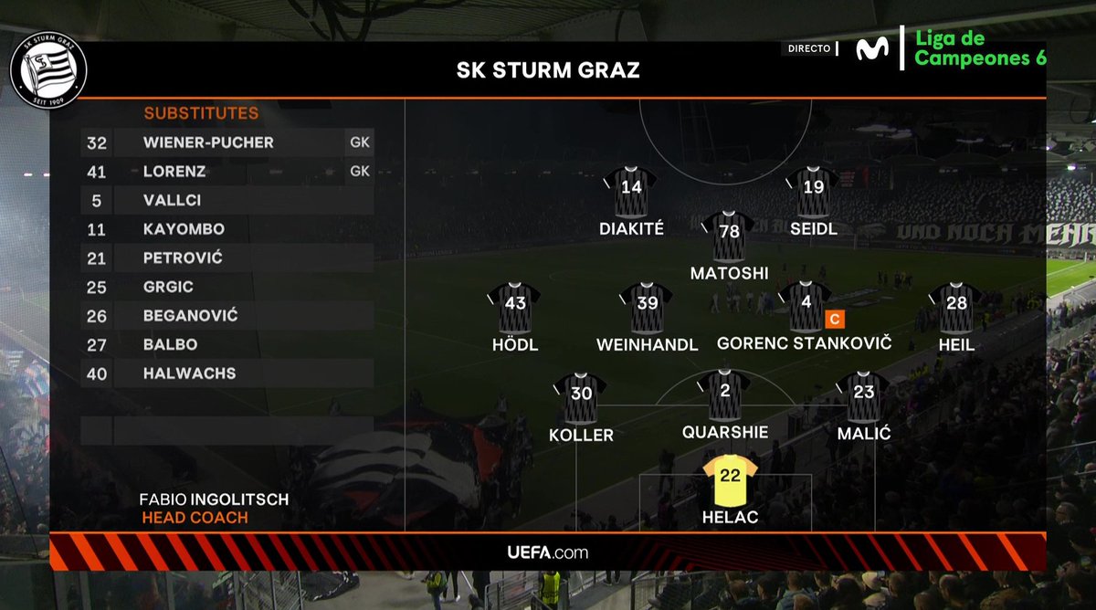 foet247europa's tweet photo. Oumar Diakité scored his sixth goal in four appearances as Sturm Graz beat Marseille 1-0. #STUOM #UEL https://t.co/8z1aSh6DD9