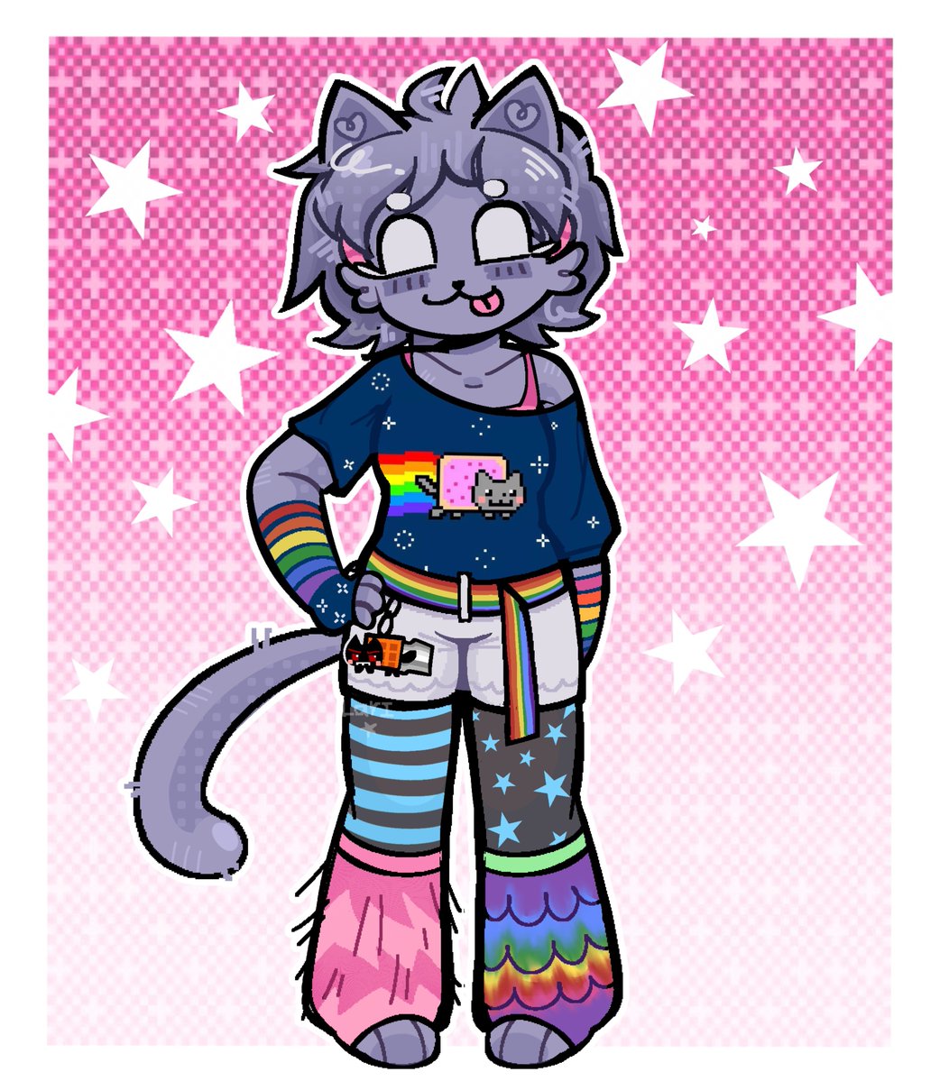 larictose's tweet photo. I immediately thought of Nyan when I saw this, so I had to draw her in this outfit!! #pursuitcore https://t.co/UmpJ25RVPN