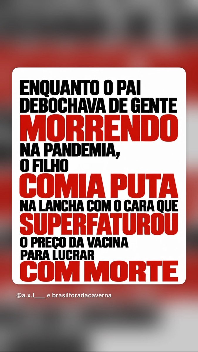 Crismorelo's tweet photo. O Bandidao do Flávio traiu a família com prostitutas, enquanto negociava PROPINA na compra da VACINA e se dava milhares de brasileiros morrendo nos hospitais.

E neste FILHO DA PUTA que parte do povo quer na Presidência??

#FlavioTraiuAFamilia
#FlavioBolsonaroNaLancha https://t.co/HGmkwOjW4O