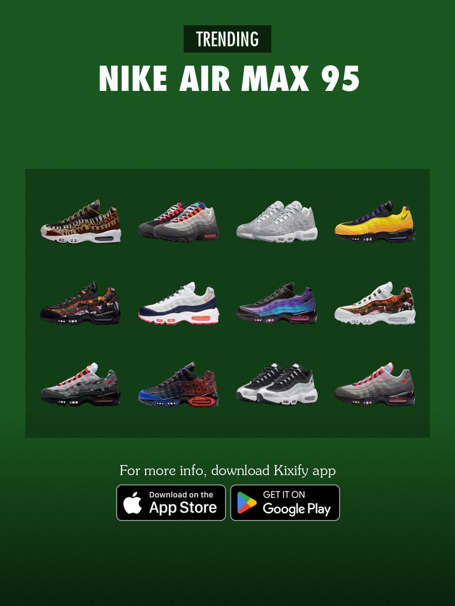 Kixify's tweet photo. Kyle Wilson x Nike SB Air Max 95 Black / Stadium Green release December 2026 for $190. https://t.co/275apTCH3q https://t.co/iXAk3fhwWO
