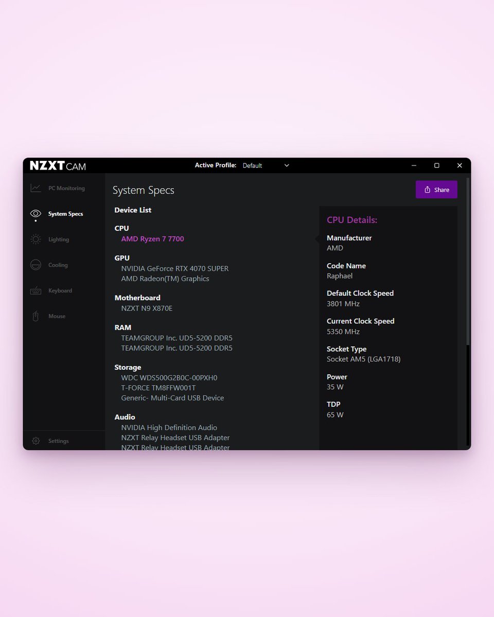 NZXT's tweet photo. Drop your specs below. Checking CAM is allowed

https://t.co/sVYoejYXpZ https://t.co/HBEcyZRTxY