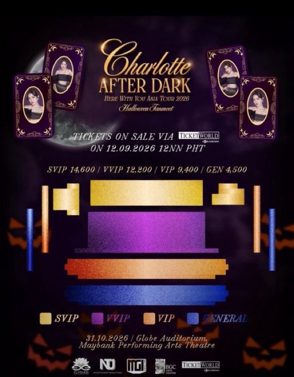 Khaiwpuml's tweet photo. 🎟️🎟️
CHARLOTTE AFTER DARK <HERE WITH YOU>ASIA TOUR IN MANILA
📅 October 31, 2026

💜SVIP/VVIP

 ✅ Front rows 
✅Can meet up around metro manila 

✉️Inbox now!!
#CharlotteAsiaTour2026 #CharlotteAustin #CharlotteAfterDark #CharlotteInManila https://t.co/C7QU4irVLJ