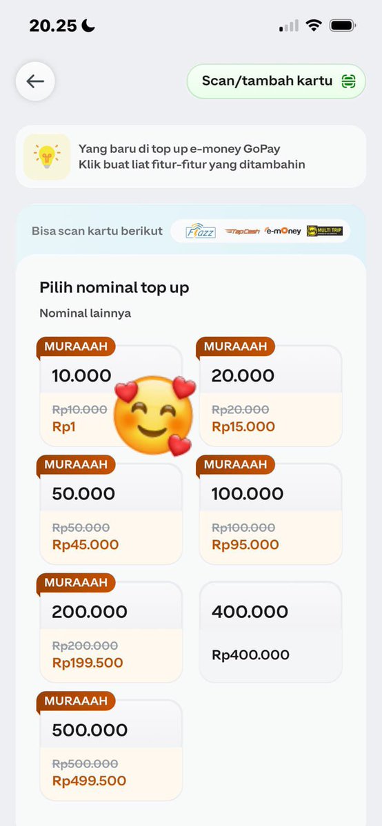 Nanasmiber's tweet photo. Buat kalian yang tiap hari butuh e-money buat naik tansum atau kendaraan umum lainnya, cuss langsung buka aplikasi GoPay. Lagi ada promo top up saldo Flazz senilai 10rb tapi bayarnya cuma 1 rupiah aja lho! #FLAZZRP1 https://t.co/OQivksMqyU