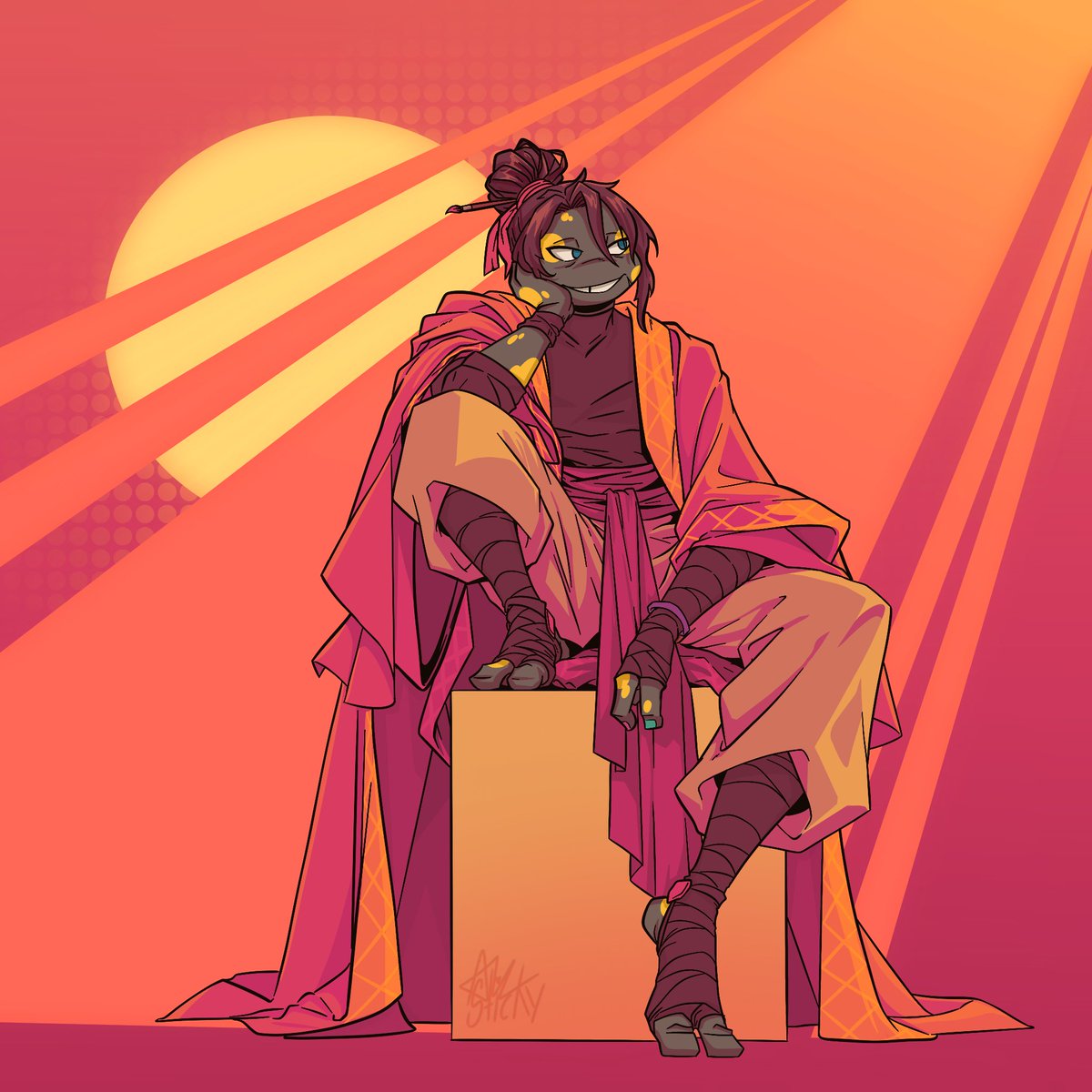 AWSticky's tweet photo. I tried a thing. Featuring middle Aged Mikey? 

#rottmnt #Riseofthetmnt https://t.co/K8l1hCBOzd