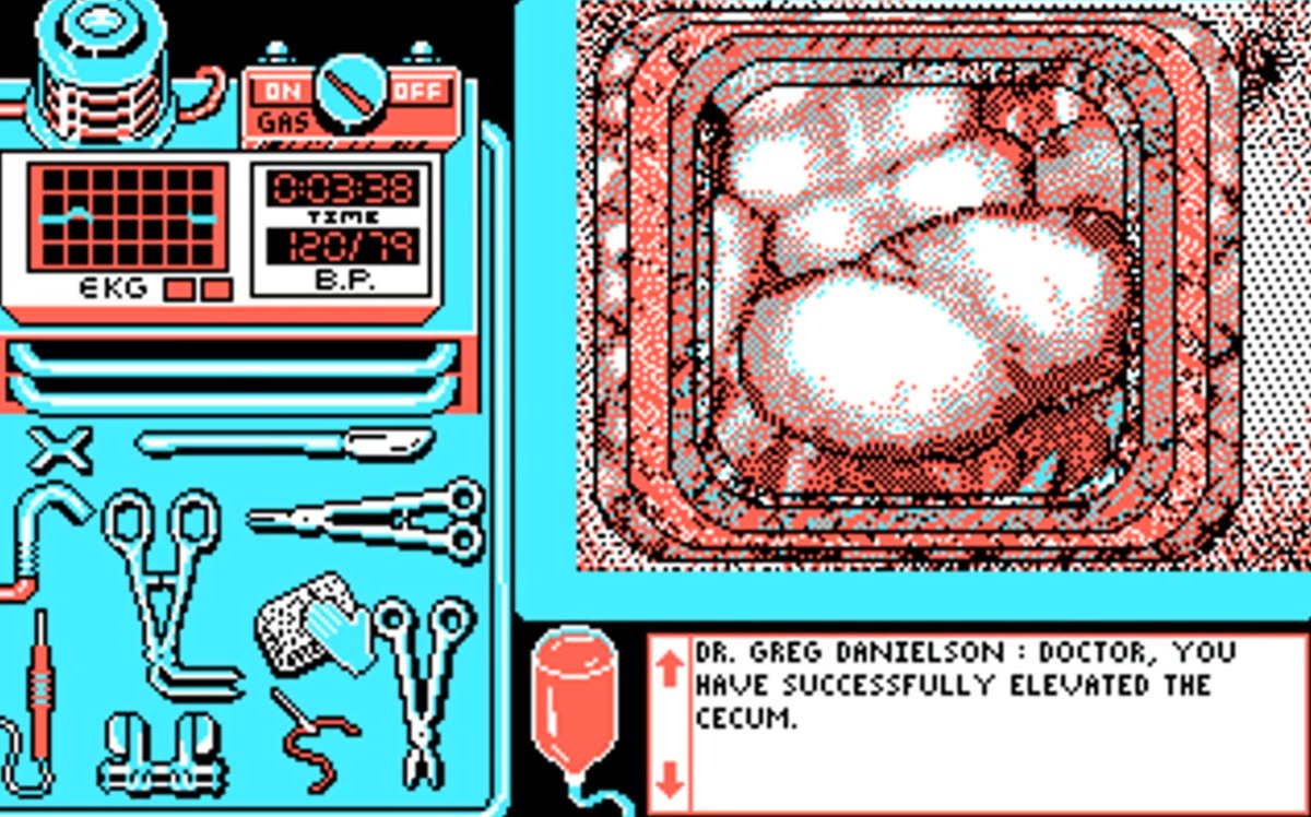 PixelSingleCell's tweet photo. @saharaeyes999 Ah my bad, not quite the same one! We’re actually taking cues from Life &amp; Death (the 1988 DOS surgery classic). But man, yours looks super interesting too—definitely down to give it a spin sometime!🧠 https://t.co/ibo5822A9p