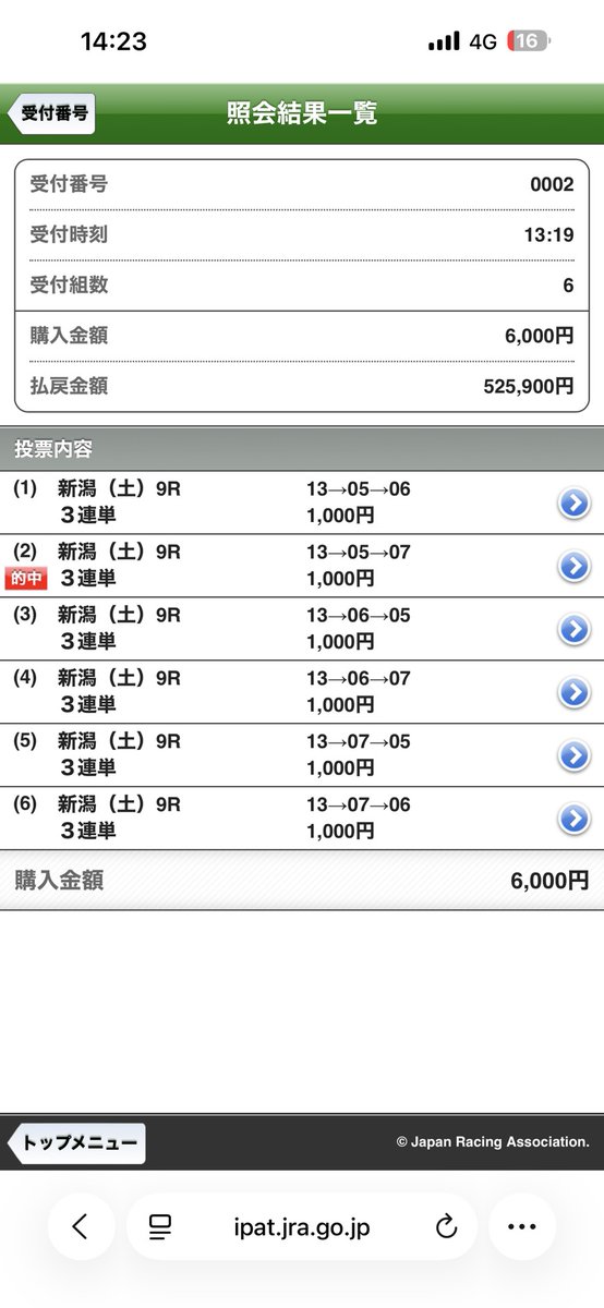 tomo_horse2018's tweet photo. 新潟9R
千直完璧的中した‼
指数1位→3位→2位

馬連🎯5,500円🎉
馬単🎯6,770円🎉
三連単🎯52,590円🎉

みなさんおめでとうございます‼
［いいね♡］のご協力お願いします。
#無料オプチャ https://t.co/gh7ELY0g4t