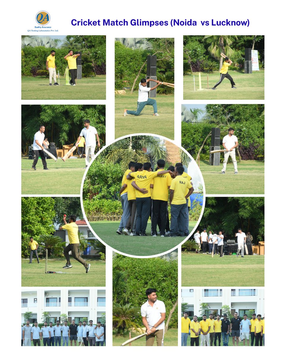 LaboratoriesQa's tweet photo. Cricket Match tournament- Noida Vs Lucknow 
 winner team -Noida 
#qa #qatesting #buildingmaterial #quality #inspection #testing #NABL #materialtesting #BIS #ILAC #Laboratory #lab #testinglab #QAI https://t.co/c9Bv0msdgt