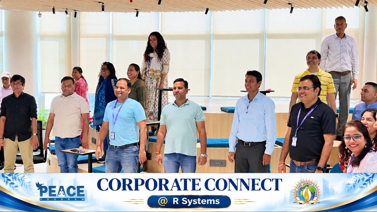 PEACEprograms's tweet photo. (2/2) Sadhvi Dr. Nidhi Bharti ji, Co-Principal Coordinator, PEACE, explained how the mind is susceptible to mental viruses or negativity. There’s a need to channelise mental energy towards #positive actions. The workshop was attended by the #corporate executives of R Systems. https://t.co/EgLuhALxe4