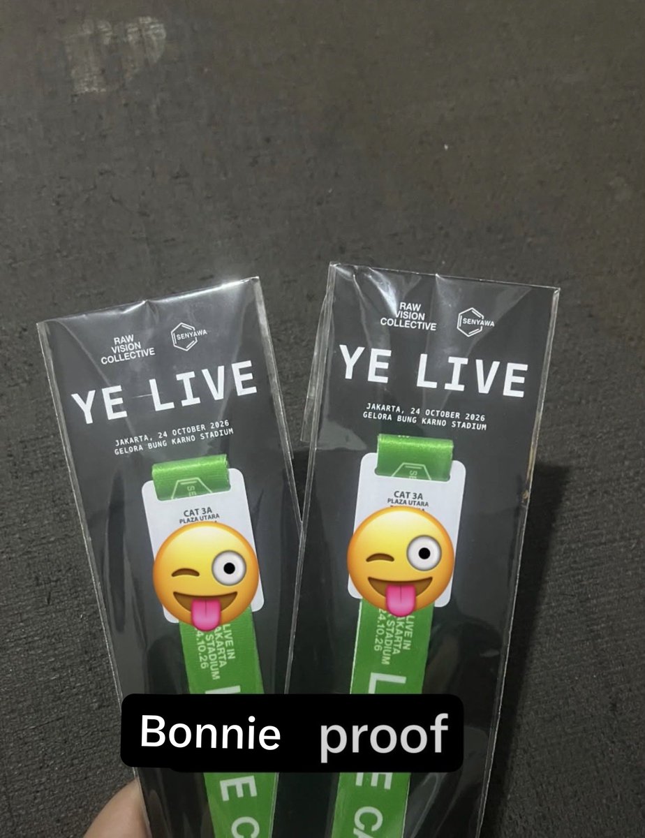 Bonvenyutman2's tweet photo. WTS Ticket Concert YE Kanye West in Jakarta
🎫 cat 3a
💰 950k/ticket
✅ cod venue possible (small dp to avoid hnr)
✅ enter together accompanied until wb can be scanned
✅ full payment after wb scan
#WTSYe #YeJakarta
#KanyeJakarta #WTSKanye
#WTSJakarta #kanyewest #zonajajanᅠ https://t.co/EvVx09OcQe