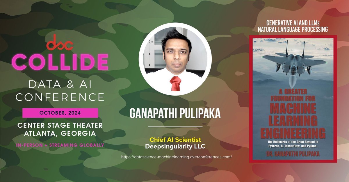 gp_pulipaka's tweet photo. GPT & Generative AI and LLM! @DataSciConnect #BigData #Analytics #DataScience #AI #MachineLearning #NLProc #IoT #IIoT #PyTorch #Python #RStats #TensorFlow #CloudComputing #Serverless #DataScientist #Linux #Programming #Coding #Books #100DaysofCode
https://t.co/DszUFeuJwQ https://t.co/5kPpBfQnaM