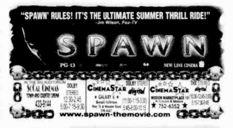 SpawnArchive's tweet photo. "SPAWN RULES! IT'S THE ULTIMATE SUMMER THRILL RIDE!"

Spawn: The Movie - Newspaper Ad (1997)
#Spawn https://t.co/MVyMySeRIR