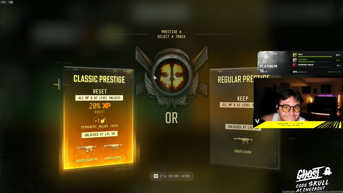 realskullface49's tweet photo. 6th Prestige | ✅33/33 Gold | ��16/33 Platinum https://t.co/8UeqeVuMcY