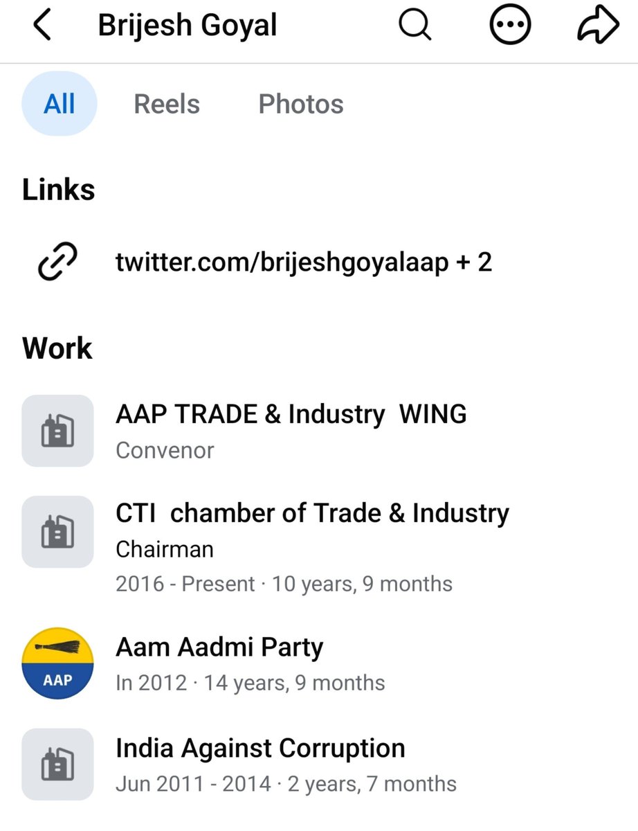 mr_mayank's tweet photo. AAP Chronology Samjhiye 😉

Name — Brijesh Goyal

Chairman — Chambers of Trade &amp; Industry

AAP Loksabha candidate (New Delhi)

AAP Trade &amp; Industry Wing Convenor

Close to AAP &amp; NDA leaders... https://t.co/Epb8ofBtpm