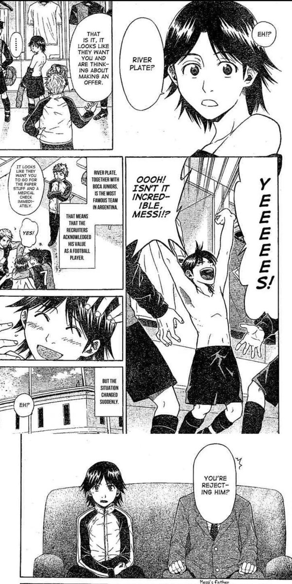 19m1sohere's tweet photo. Found this Barca jump manga and LOOK at Leo kun https://t.co/3qClMqrp9w