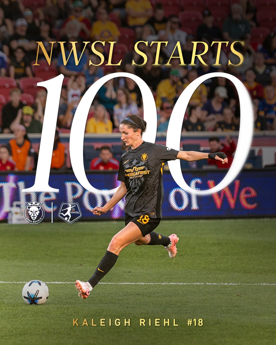 UtahRoyalsFC's tweet photo. 100 @NWSL starts for our No. 18 💯👑 https://t.co/B5MFiJJilg
