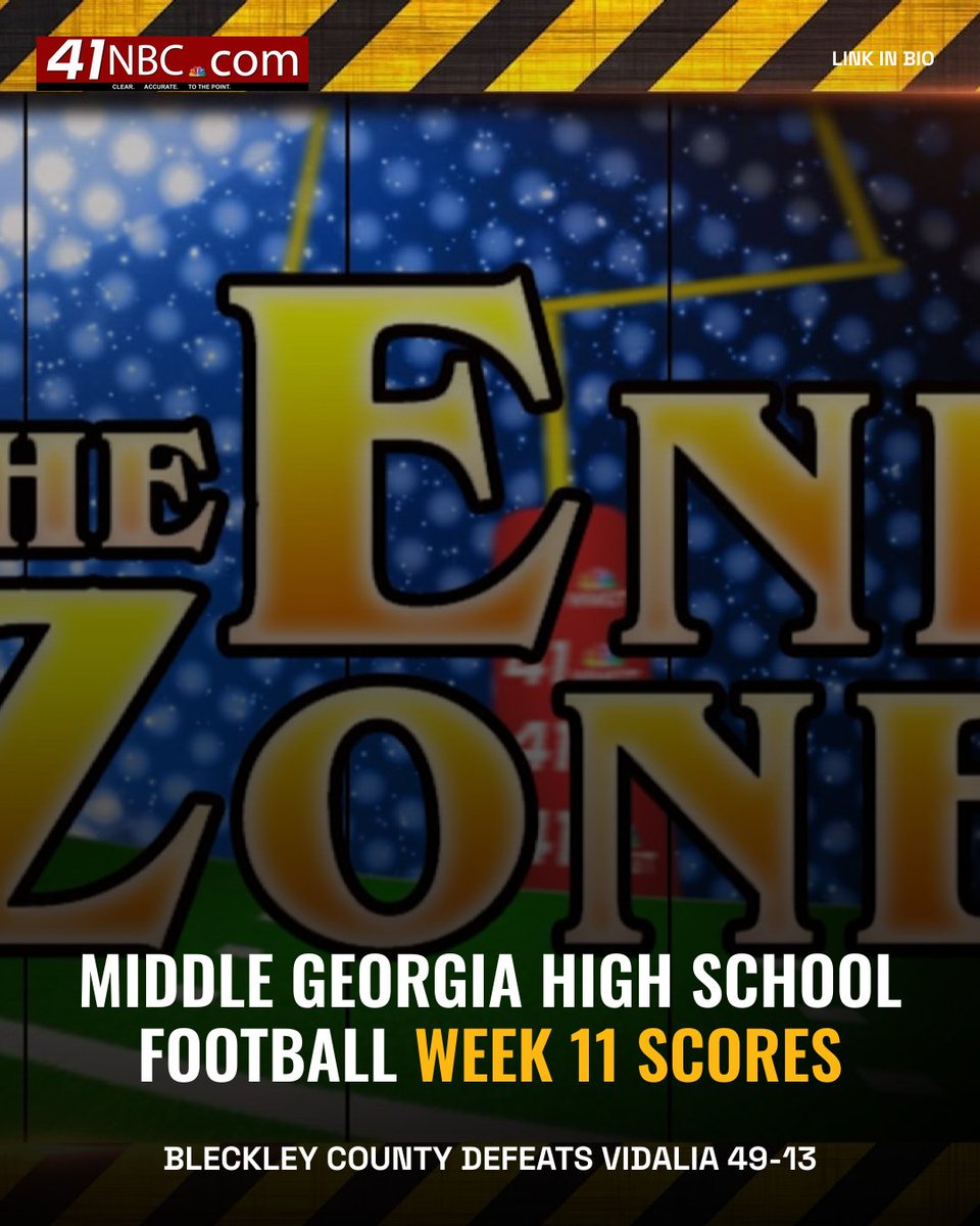 41NBC's tweet photo. THE END ZONE SCOREBOARD: Scores and highlights from Week 11 of high school football https://t.co/QyGKDI1wXt