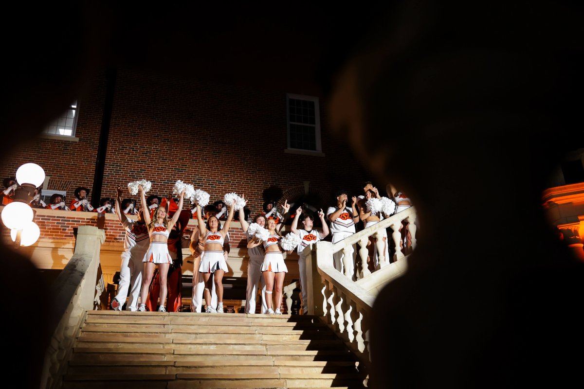 okstate's tweet photo. Homecoming hype 🎺 

#okstatehc | #TheCodeCalls https://t.co/mP9aMKv1GW