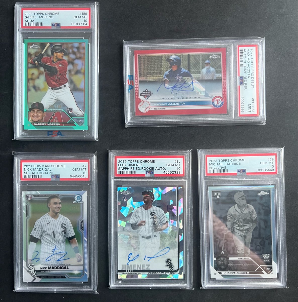 CR_cards's tweet photo. October #crcstack sale night 2. $6 BMWT. $1.50 PWE - Free ship at $70. Claim using take or players name.
Moreno RC 💎 $20
Acosta auto /5 $35
Madrigal SP RC auto /25 💎 $20
Eloy sapphire Rc auto 💎 $20
Harris negative rookie 💎 $35 https://t.co/E4jUOcYNjx