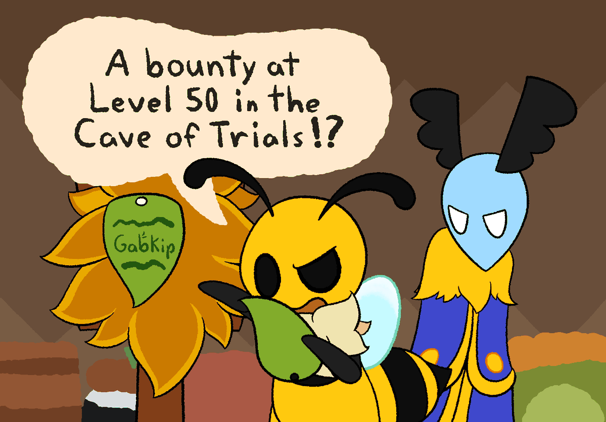 Gabkip258's tweet photo. Bugtober 2026, Day 18: Bounties
Sorry for being late on this one, I had college and all that junk.
#bugtober #bugfables https://t.co/GWwMrUQHnn