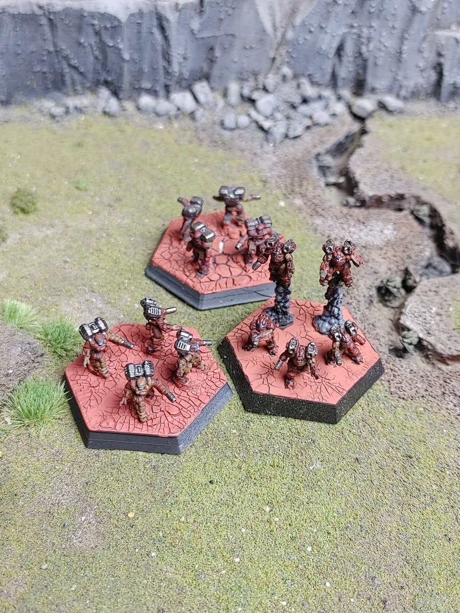 BasedBattletech's tweet photo. Since I got to bring up the Raging Horde, heres a few i painted a while back. https://t.co/J9PNUVphbP