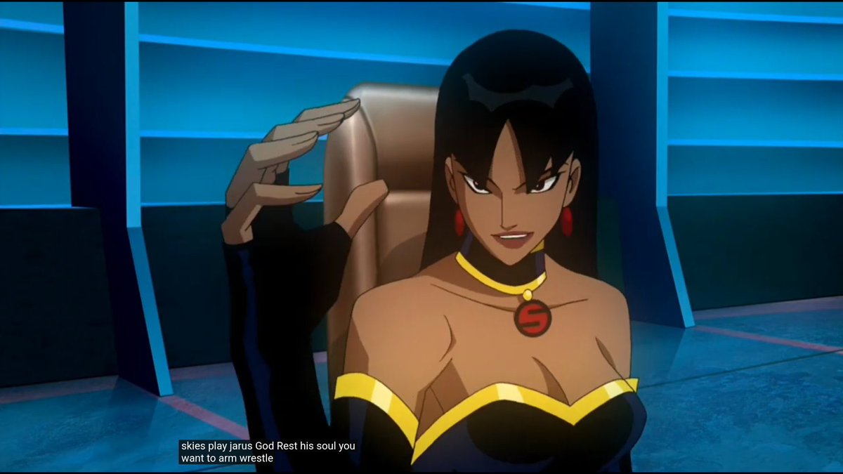 TohDyna's tweet photo. She casually suggests settling a leadership dispute with Power Ring by arm wrestling. Nobody seems particularly shocked; Ultraman simply shuts it down and moves the meeting along. It feels less like a threat and more like everyone already knows #supergirl #Hyperlady #superwoman https://t.co/Pt4Nf9P9rV