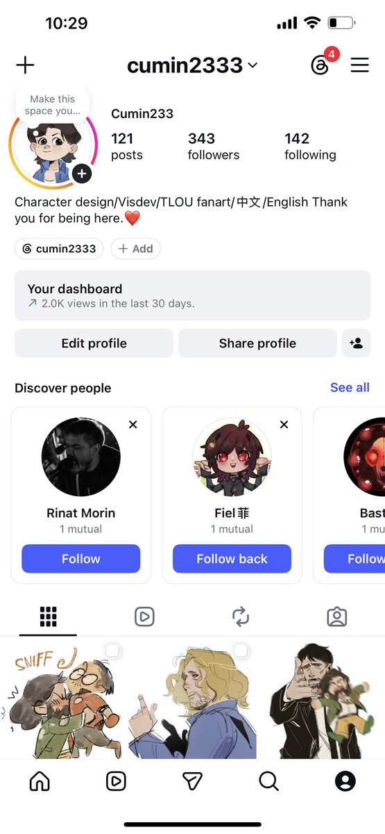 Cumin233's tweet photo. I’ve started using Instagram! Anyone want to follow each other? I’ll be posting some of my art there, and I’ll be liking your posts🥹💙 https://t.co/aQKQCh2aOw